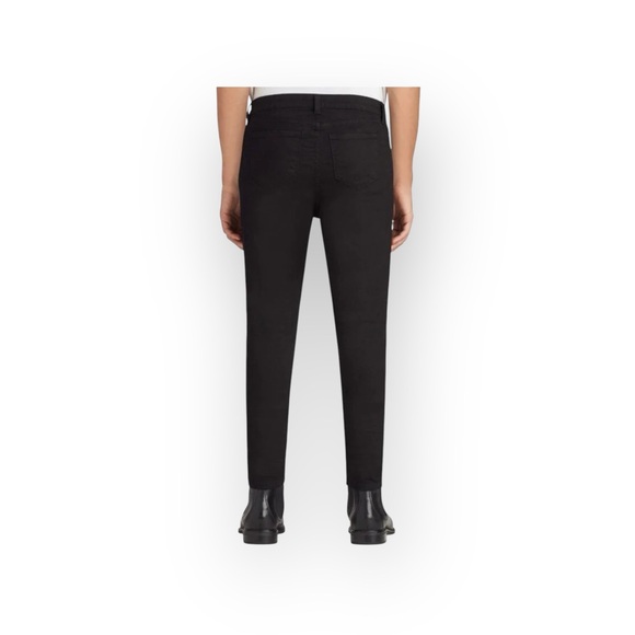 Monfrere 𖤐 Greyson Distressed Japanese Denim Skinny Jeans 𖤐 Black Noir 𖤐 30 - Picture 15 of 16